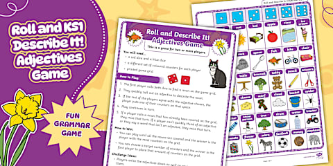 KS2 Roll and Describe It! Adjectives Game