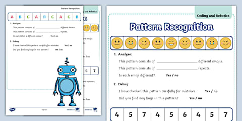 Grade R Coding and Robotics - Term 3 - Coding - Pattern Recognition ...