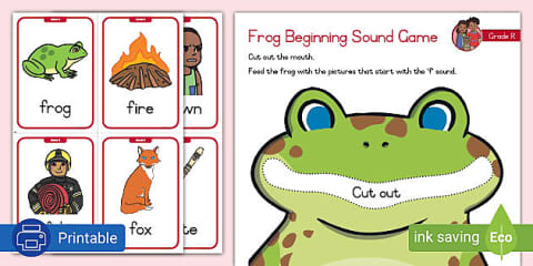 W/sound Grade R Gr. R Phonics Printable Game: W Sound
