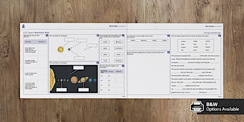 AQA Physics (Separate) Unit 8 Space- Foundation Revision Activity Mat