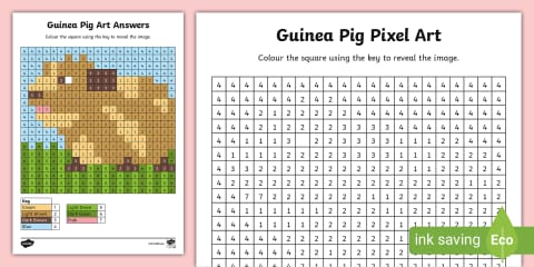 Grade 2 Creative Arts Springbok Pixel Art Template (CAPS Aligned)