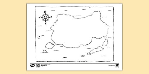Pirate Treasure Map | Blank Template