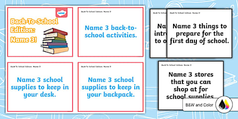 Grammar Edition: Name 3 Game PowerPoint & Google Slides for 3rd-5th Grade