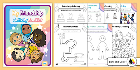 Early Childhood I Can Be a Good Friend Cut and Paste Worksheet