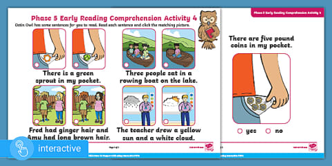 Interactive PDF: Phase 4 Early Reading Comprehension Activity 7