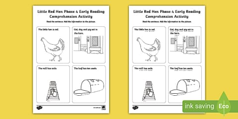 KS1 The Little Red Hen Reading Comprehension Activity