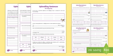 Writing Super Sentences Differentiated Worksheet Pack