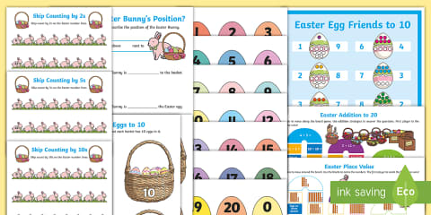 Year 1 Place Value Easter Maths Discussion Cards