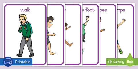 Flash Card Move Movement Picture Cards