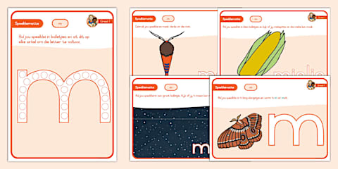 Graad R Klanke Plakkaat, Letterkaarte en Robotkaarte w