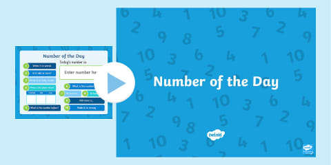 Number of the Day Interactive Powerpoint and Google Slides - Numbers 1 ...