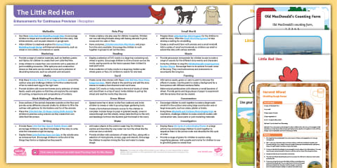 EYFS The Little Red Hen Activity Planning and Continuous Provision ...