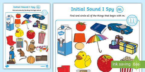 Initial Sound I Spy Activity: Letter n