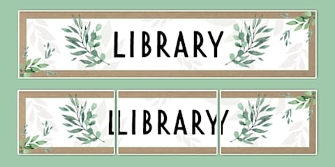 Colourful Botanical Themed Lowercase Letters Rhombus Display Shapes