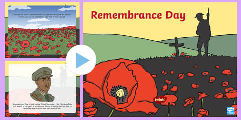 Remembrance Powerpoint Background Symbols of Remembrance Day PowerPoint