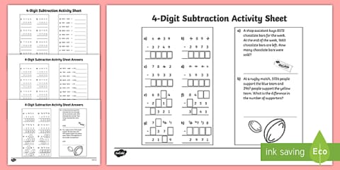 Column Method for Subtraction: Exchanging Across Zero