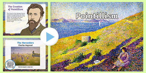 Poppy Pointillism Art Activity