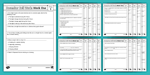 Sixth Grade Science October Bell Work Bundle