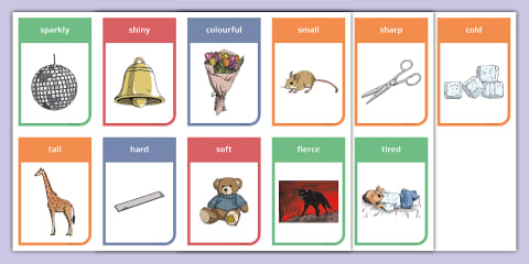 Summer Adjectives Flashcards [Kids, A1-B1]