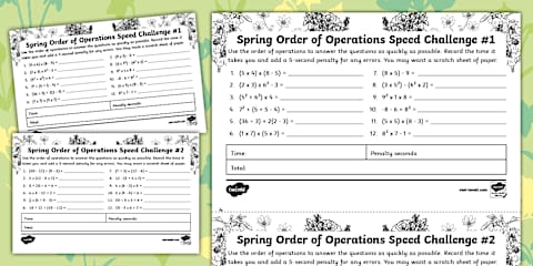 Fifth Grade End of Year Math Review Booklet