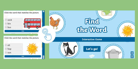 EYFS Find the CVCC Word Interactive Game