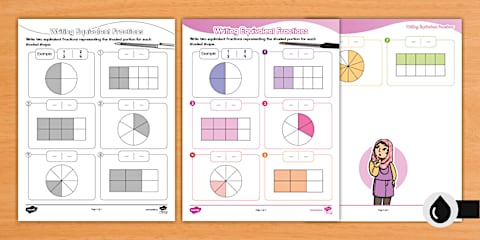 Grade 3 Fractions and Repeated Unit Fractions Teaching Pack