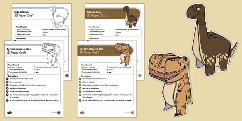 Simple 3D Printable Paper Triceratops Dinosaur Activity