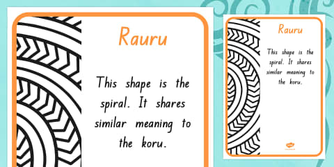 Ruakoru Pattern Koru A4 Poster - Māori Pattern Meanings