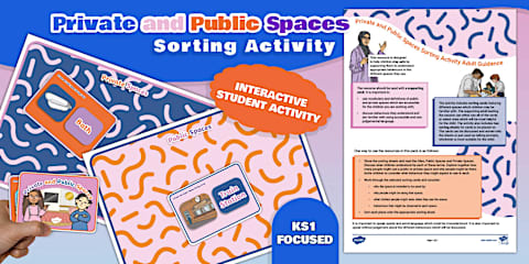 Twinkl Symbols: Public and Private Places Sorting Activity