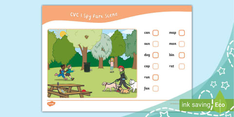 CVC Word I Spy Christmas Scene