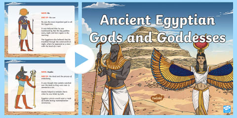 Ancient Egyptian Gods and Goddesses Fact Cards Template