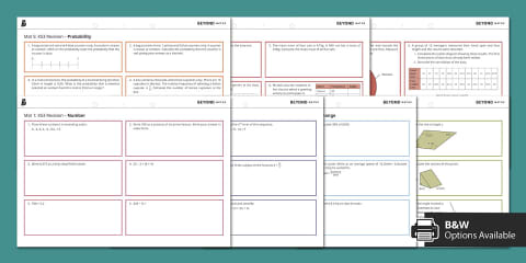 KS3 Maths Revision Mats by Subject Content Set 2