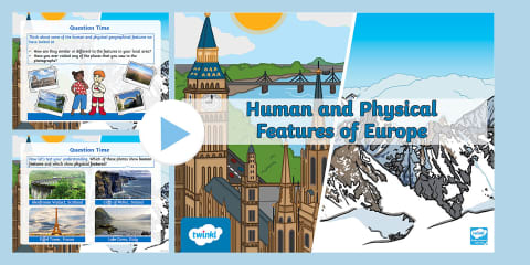 Human and Physical Features of Europe Sorting Cards