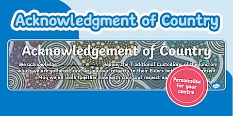Acknowledgement of Country Display Pack