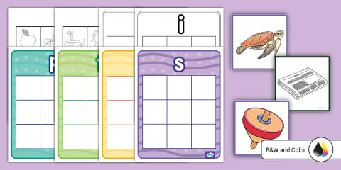 Linguistic Phonics Colour by Sound SATPIN Activity Sheet