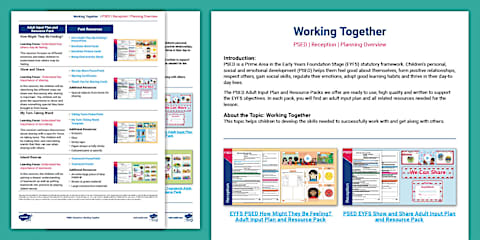EYFS PSED How Might They Be Feeling? Adult Input Plan and Resource Pack