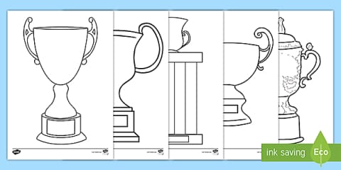 Trophy With Stand Colouring Sheet