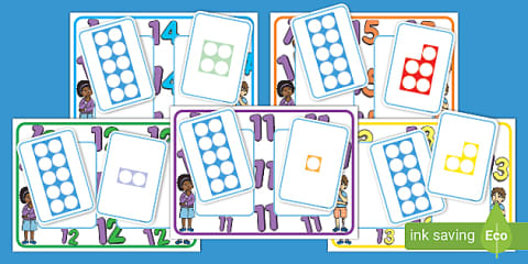 Building Numbers to 20 Number Shapes Matching Activity