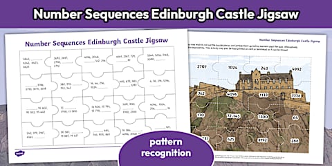 Scottish-Themed Number Sequences Code Breaker Activity