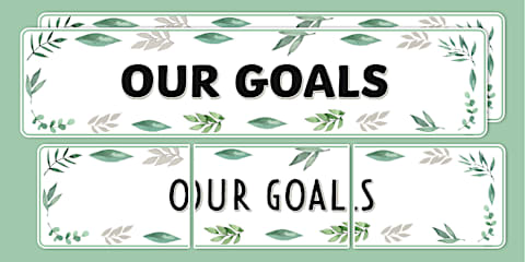 Botanical Themed Our Class Rules Display Banner