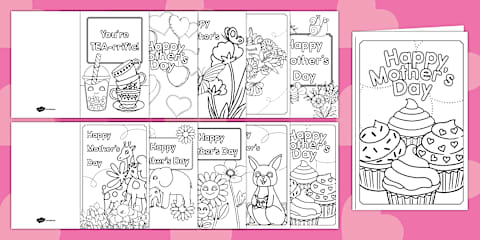 Mother's Day Card Templates (Coloring)