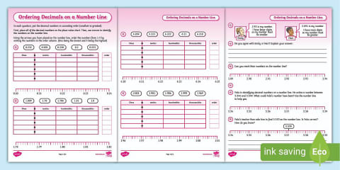 Reading Decimals on the Number Line Activity