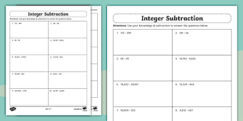 Middle School Basic Skills Integer Multiplication Intervention Activity