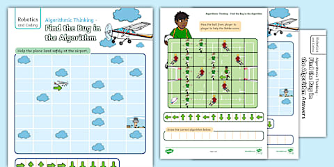 Grade 1 Robotics and Coding - Coding Activity Sheet: Tangram Algorithm ...