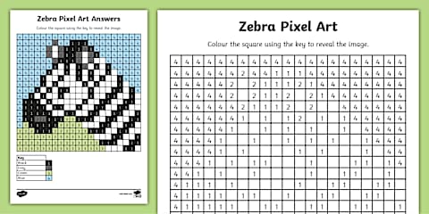 Fish Pixel Art Template