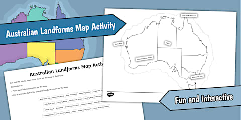 Blank Map of Australia Worksheet