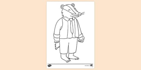 Badger Writing Template