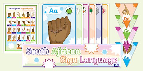 Sasl Fluency Foundation Phase - SASL - Alphabet - Flashcards (CAPS Aligned)