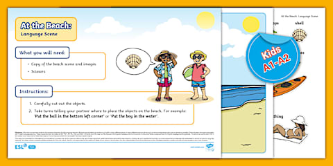 ESL At the Beach Lesson Plan [Kids, Pre-A1]
