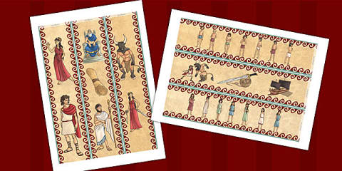 Greek Gods and Goddesses Display Borders